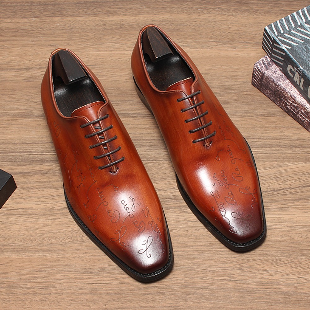 Men'S Grooming Oxford - Ofis Erkek Ayakkabıları Çiçek Desenli Erkek