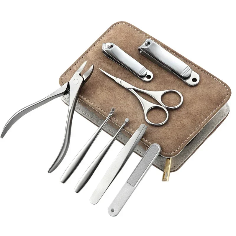Men'S Grooming Tool - 8/12 adet Profesyonel Manikür Seti Paslanmaz