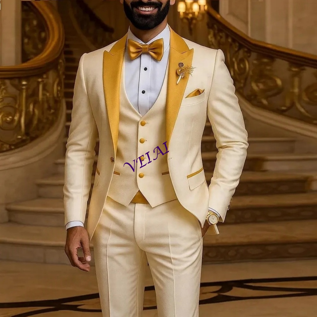 Özel Tasarım Altın Yaka Fildiş - Men'S Grooming Jacket incelemesi ve fiyatı